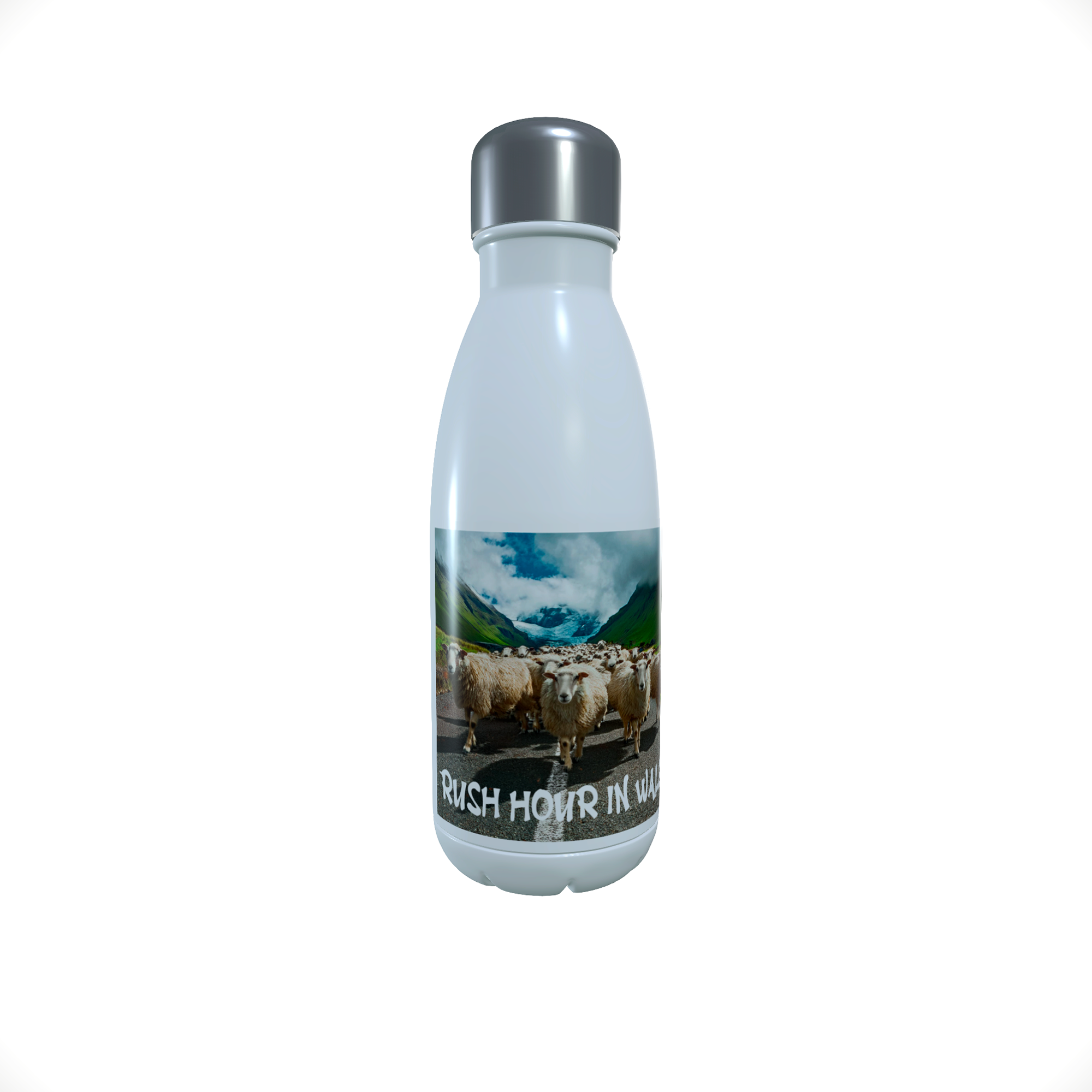 Rush Hour in Wales... 500ml Thermal Drinks Bottle - Click Image to Close